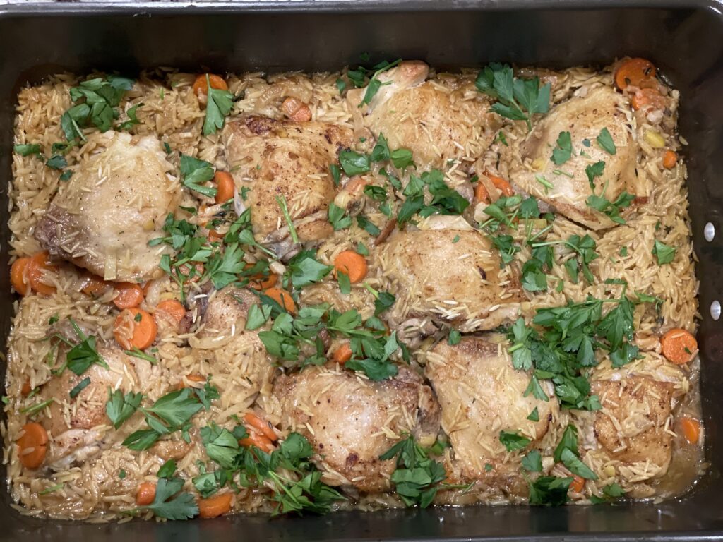 Chicken and Orzo Steps